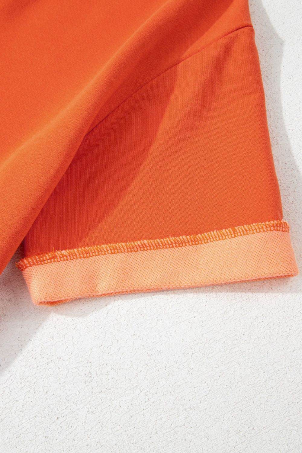 Two-Tone Short Sleeve V Neck Patched Pocket Romper - Hovatok
