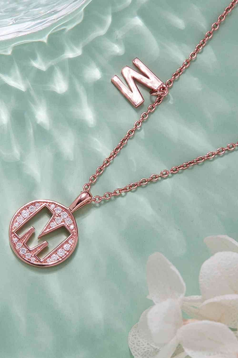 Adored Moissanite K to T Pendant Necklace - Hovatok