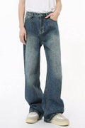 Mid Rise Wide Leg Jeans with Pockets - Hovatok