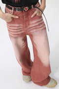 Men's Washed Wide Leg Jeans - Hovatok