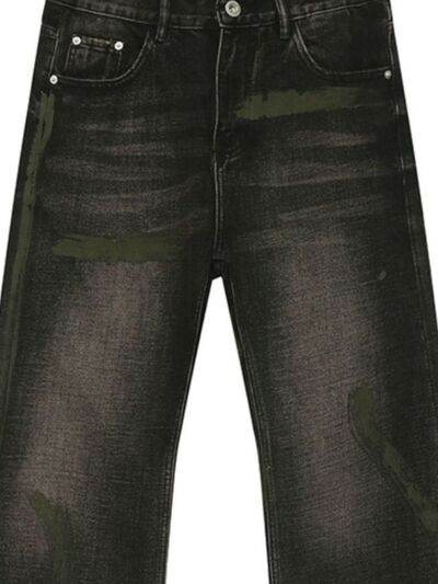 Men's Clean Fit Bootcut Jeans with Pockets - Hovatok