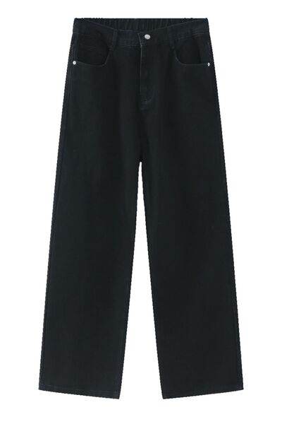 Wide Leg Jeans with Pockets - Hovatok