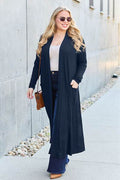 Basic Bae Full Size Open Front Long Sleeve Cover Up - Hovatok