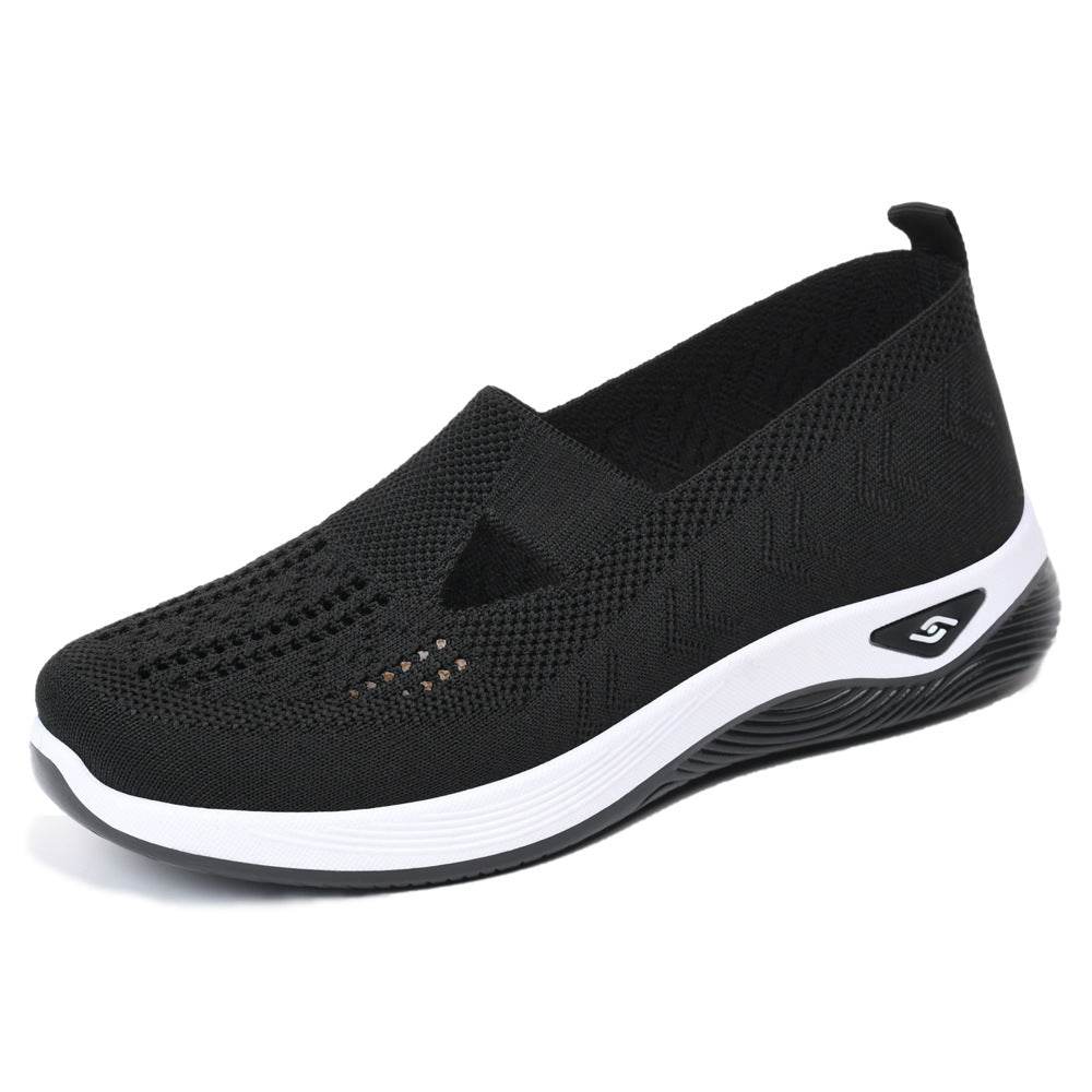 Breathable Mesh Round Toe Wedge Sneakers - Hovatok