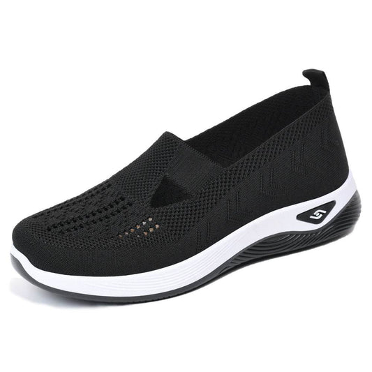 Breathable Mesh Round Toe Wedge Sneakers - Hovatok