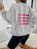 Devine Heart Dropped Shoulder Long Sleeve Sweatshirt - Hovatok