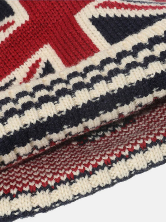 Roll Rim US Flag Knit Hat - Hovatok