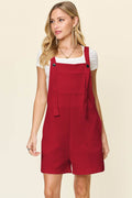 Double Take Full Size Texture Sleeveless Romper - Hovatok