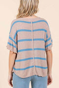 Mittoshop Striped Flounce Sleeve Knit Top - Hovatok