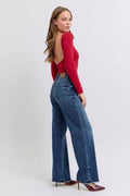 Judy Blue Full Size Raw Hem Mid Rise Jeans - Hovatok