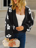 Angel Wings Flower Open Front Long Sleeve Cardigan - Hovatok