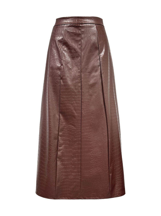 High Waist Midi Skirt - Hovatok