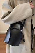 PU Leather Drawstring Bucket Bag - Hovatok