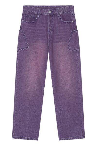 Wide Leg Men's Jeans with Pockets - Hovatok