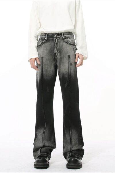 Pocketed High Waist Jeans - Hovatok