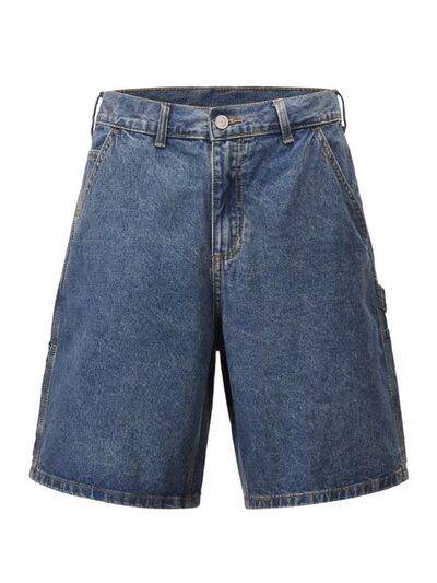 Men's Washed Denim Bermuda Shorts - Hovatok