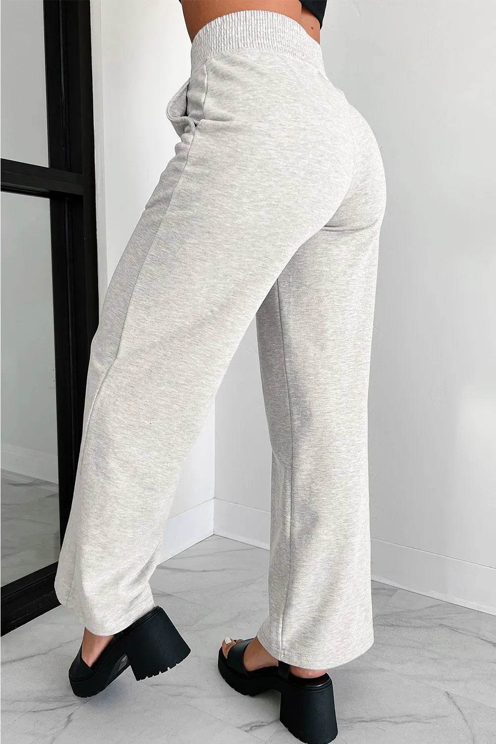 Elastic Waist Active Pants with Pockets - Hovatok
