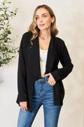 Heimish Full Size Open Front Long Sleeve Blazer - Hovatok