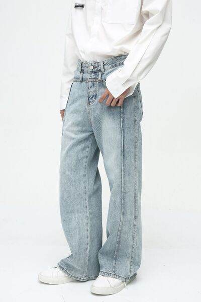 Decorative Seam Jeans - Hovatok