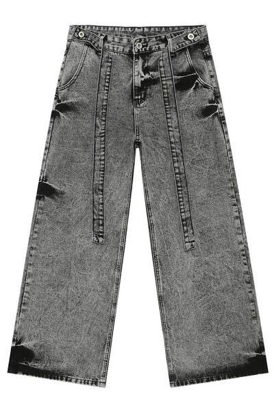 Wide Leg Jeans with Pockets - Hovatok