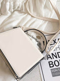 Chain PU Leather Detachable Shoulder Strap Handbag - Hovatok