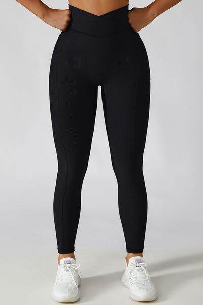 Basic Bae Crossover Waist Active Leggings - Hovatok
