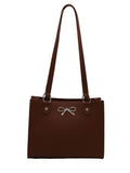 Bow PU Leather Shoulder Bag - Hovatok
