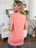 Basic Bae Bamboo Full Size V-Neck Short Sleeve T-Shirt - Hovatok