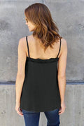 Basic Bae Full Size Lace Trim V-Neck Cami - Hovatok