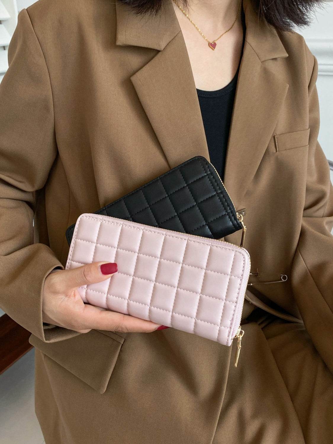 PU Leather Solid Color Wallet - Hovatok