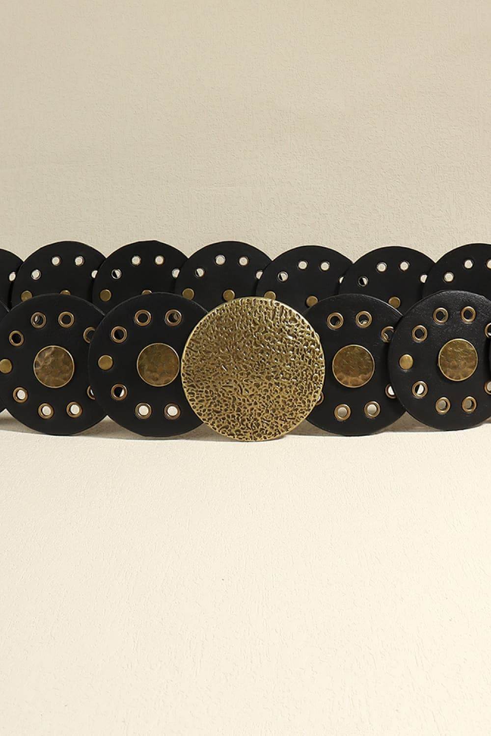 Round Shape PU Leather Belt - Hovatok