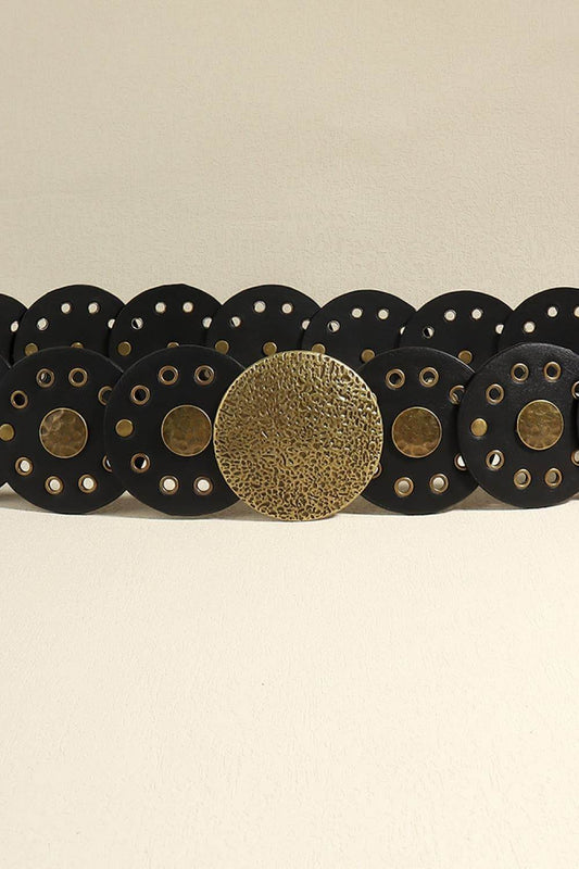 Round Shape PU Leather Belt - Hovatok