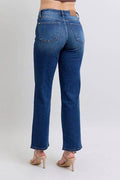 Judy Blue Full Size Side Seam Detail Straight Jeans with Pockets - Hovatok