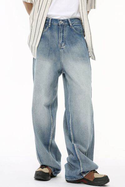 Mid Rise Wide Leg Jeans - Hovatok