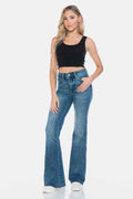 Judy Blue Full Size Tummy Control Cut Hem Flare Jeans - Hovatok