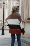 Angel Wings Color Block Round Neck Sweater - Hovatok