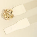 Flower Alloy Buckle Elastic Belt - Hovatok