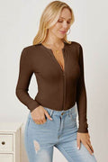 Zip Up Long Sleeve Bodysuit - Hovatok