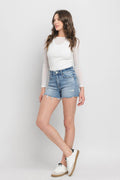 Vervet by Flying Monkey High Rise Denim Shorts - Hovatok