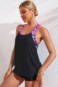 Chevron Stripe Racerback Swim Tank - Hovatok