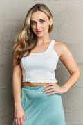 HIDDEN Bow Down Sleeveless Ruffle Crop Top - Hovatok