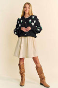 Davi & Dani Floral Pattern Button Down Cardigan - Hovatok
