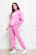 Drop Shoulder Long Sleeve Hoodie and Pants Set - Hovatok