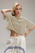 Basic Bae Round Neck Dropped Shoulder Short Sleeve T-Shirt - Hovatok