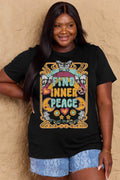 Simply Love Full Size FIND INNER PEACE Graphic Cotton T-Shirt - Hovatok