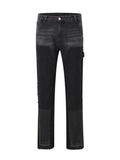 Men's Full Size Washed Straight Leg Jeans Plus Size - Hovatok
