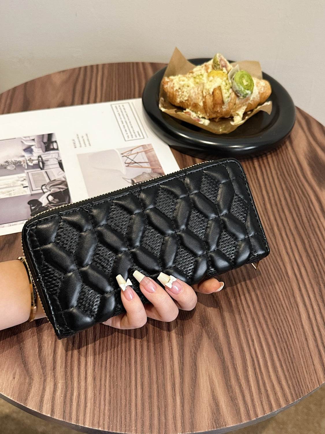 PU Leather Solid Color Wallet - Hovatok