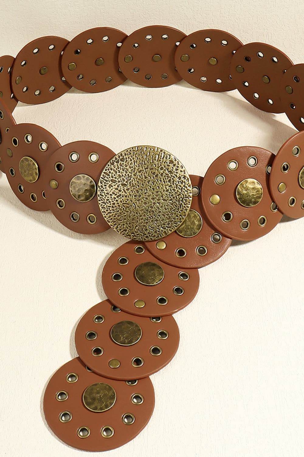 Round Shape PU Leather Belt - Hovatok