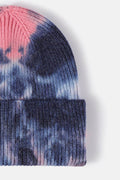 Tie-Dye Cuffed Rib-Knit Beanie Hat - Hovatok