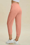 Basic Bae Full Size Air Scuba Drawstring High Waist Cropped Pants - Hovatok
